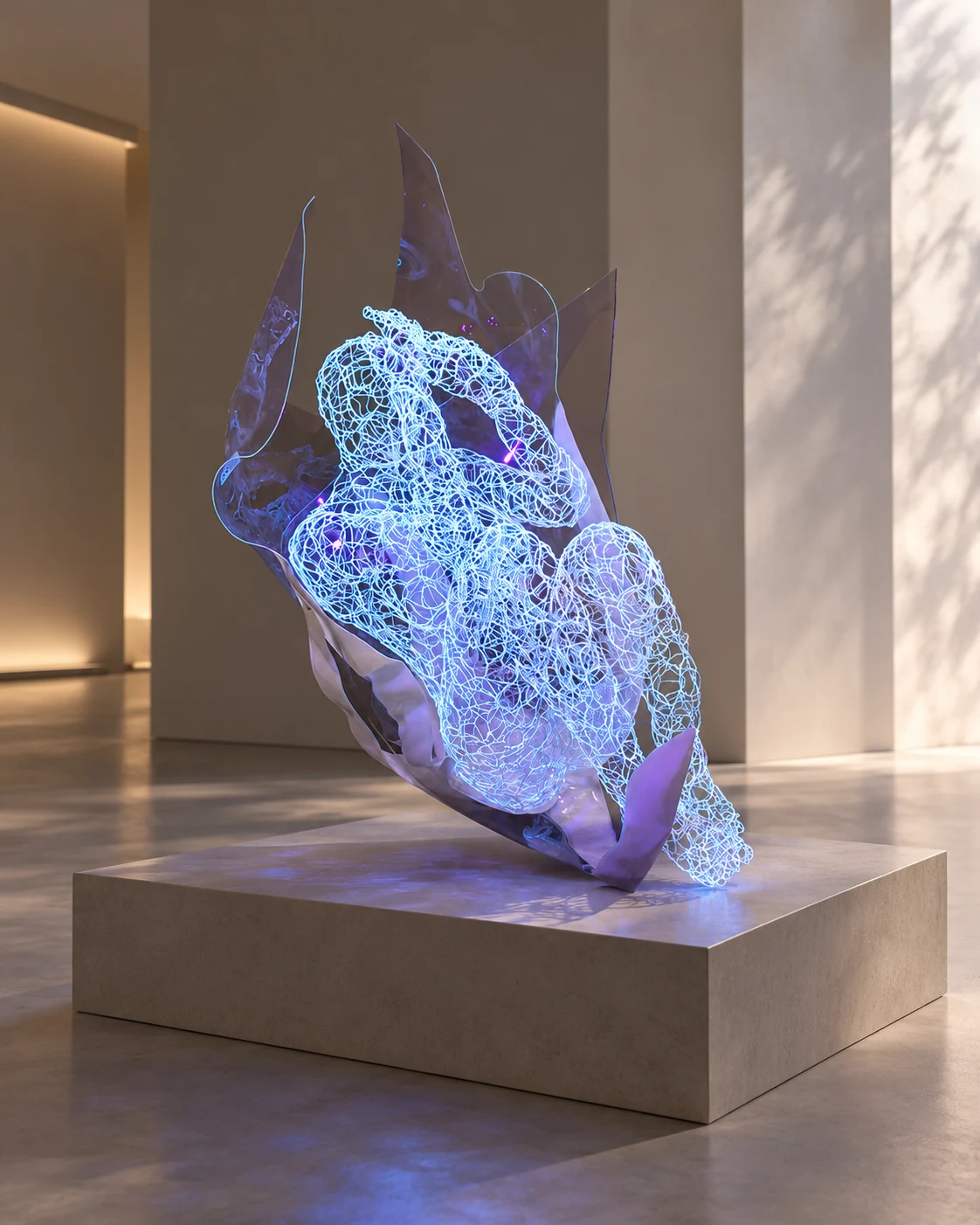 Studio digitale di In fiore in una galleria contemporanea