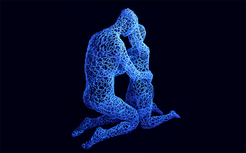 "Insieme" Luminescent woven stainless steel sculpture, cm 128 x 55 x 130, 2015 Unique Piece